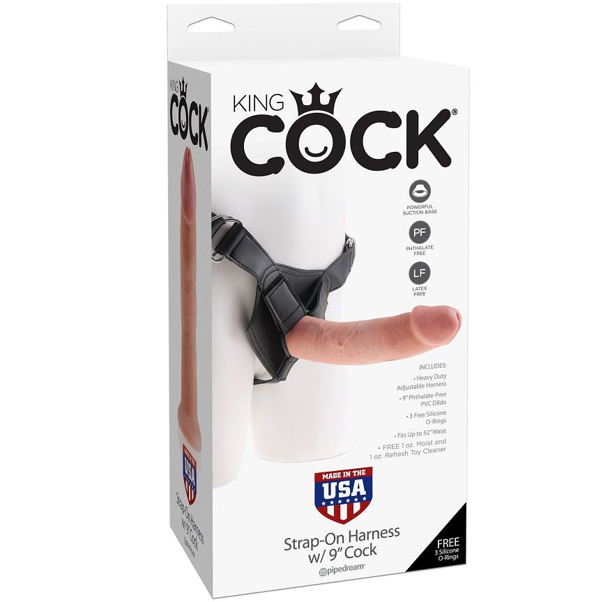 King Cock Harness - Arnés con Pene Realista 22,9 cm