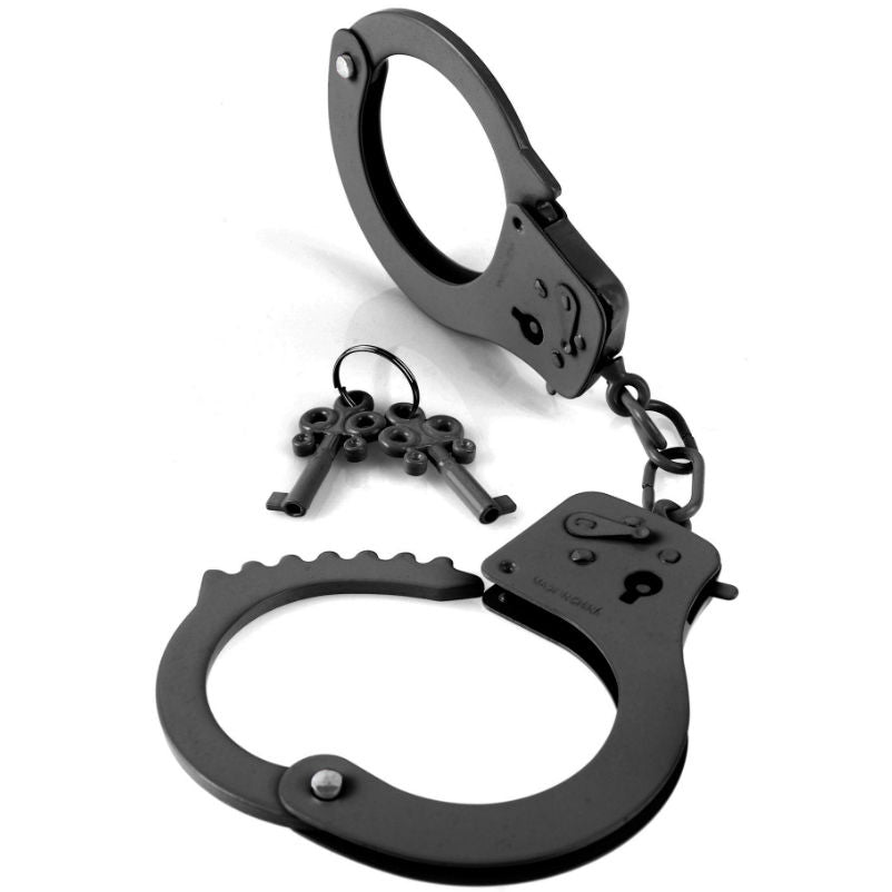 Fetish Fantasy Series Esposas Bondage Metal Negro Anodizado