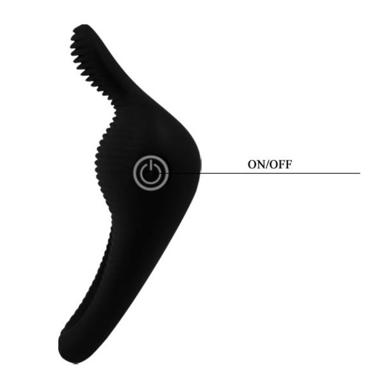Pretty Love Thimble Vibrator Ring Black - Accesorio Estimulador