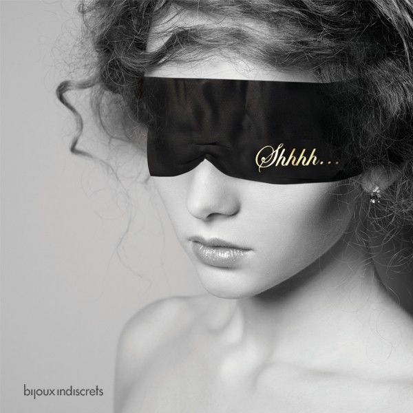 SHHH Mask - Antifaz de Satén Negro Bijoux Indiscrets