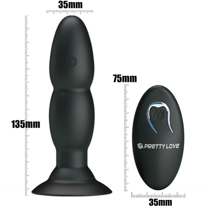Pretty Love Plug Vibrador Anal con Control Remoto - Vibración y Rotación