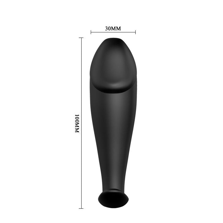 Pretty Love Plug Anal Silicona Forma Pene 12 Vibraciones Negro