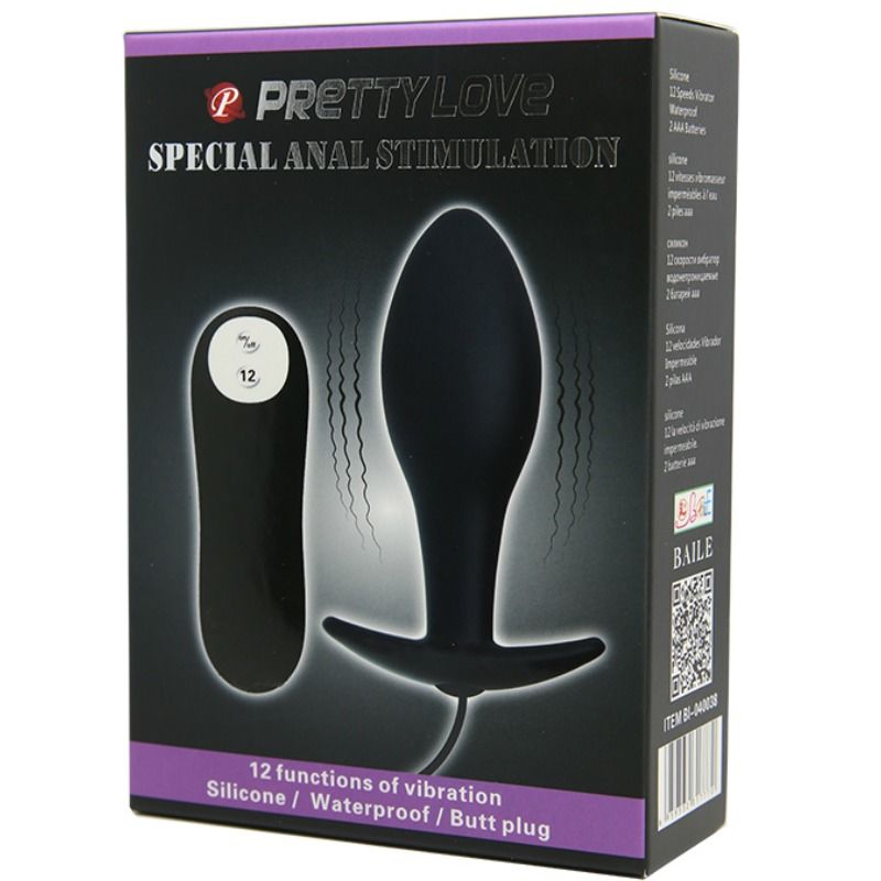 Pretty Love Anal Plug Anchor - Silicona con 12 Modos de Vibración
