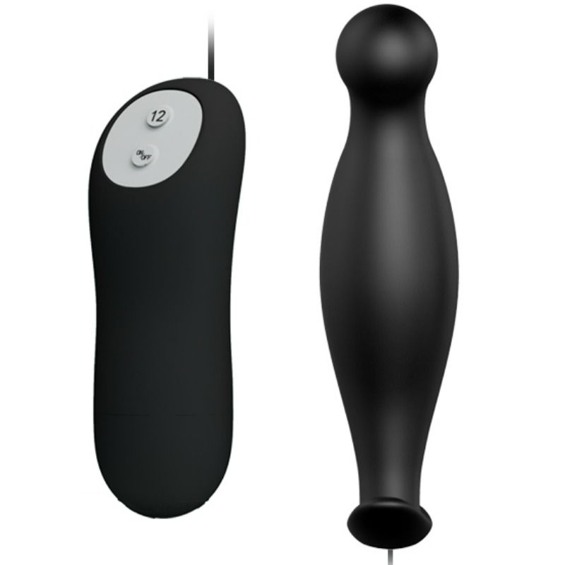 Pretty Love Plug Anal Silicona 12 Modos Vibración Control Remoto
