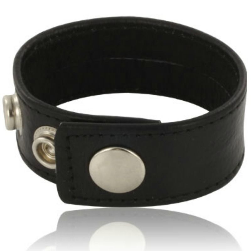 Leather Body - Correa Ajustable de Cuero Negro para Pene