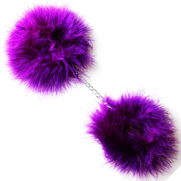 Secretplay Purple Marabou Handcuffs - Esposas de Plumas