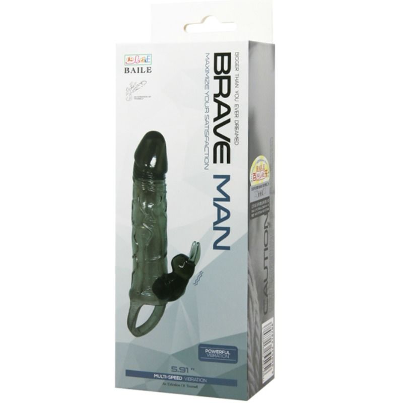Funda Peneana con Estimulador de Conejo BAILE Brave Man 16,5 cm