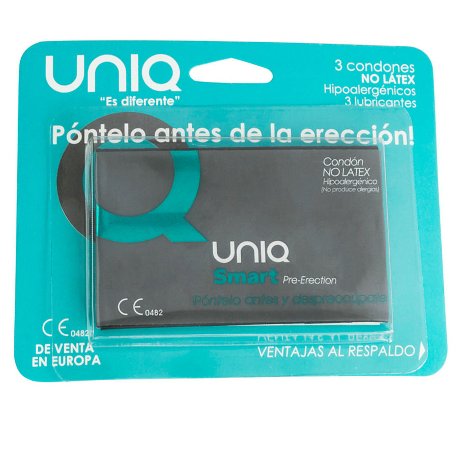 UNIQ Smart Latex Free - Preservativos Sin Látex 3 Unidades