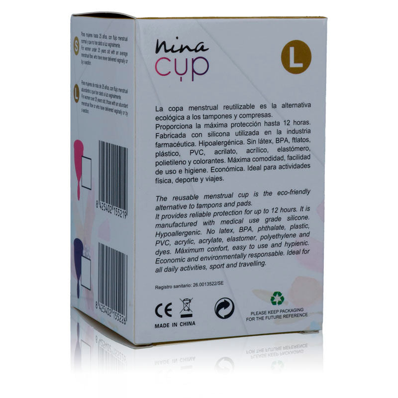 Nina Kikí Menstrual Cup Pink Talla L