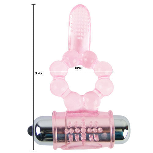 Anillo Vibrador de Silicona BAILE - 10 Ritmos con Vibración Rosa