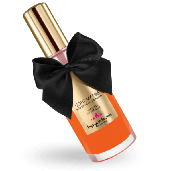 Bijoux Massage Oil Heat Effect Strawberry Aroma