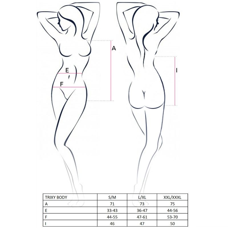 Passion Woman Trixy Teddy Negro Talla L/XL - Lencería Erótica