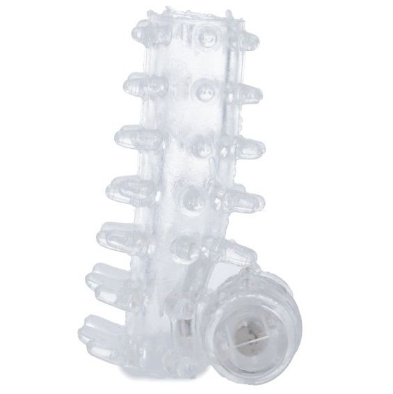 Casual Love Ring Vibrating Sleeve Transparent - Accesorio Estimulador