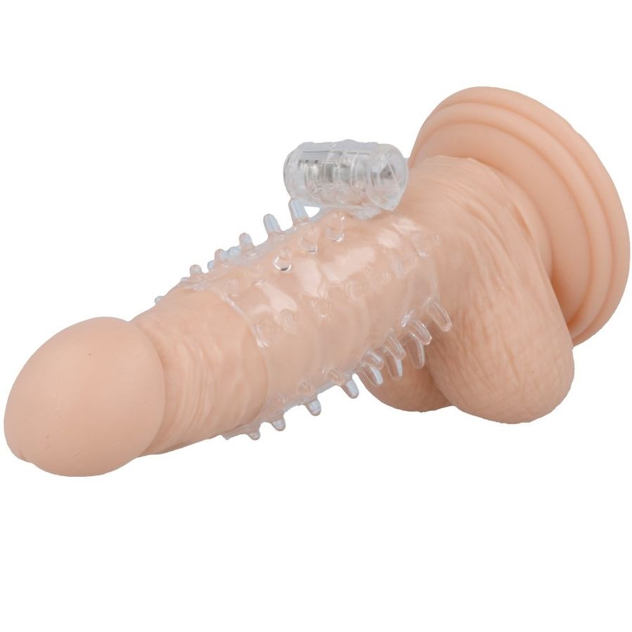Casual Love Ring Vibrating Sleeve Transparent - Accesorio Estimulador