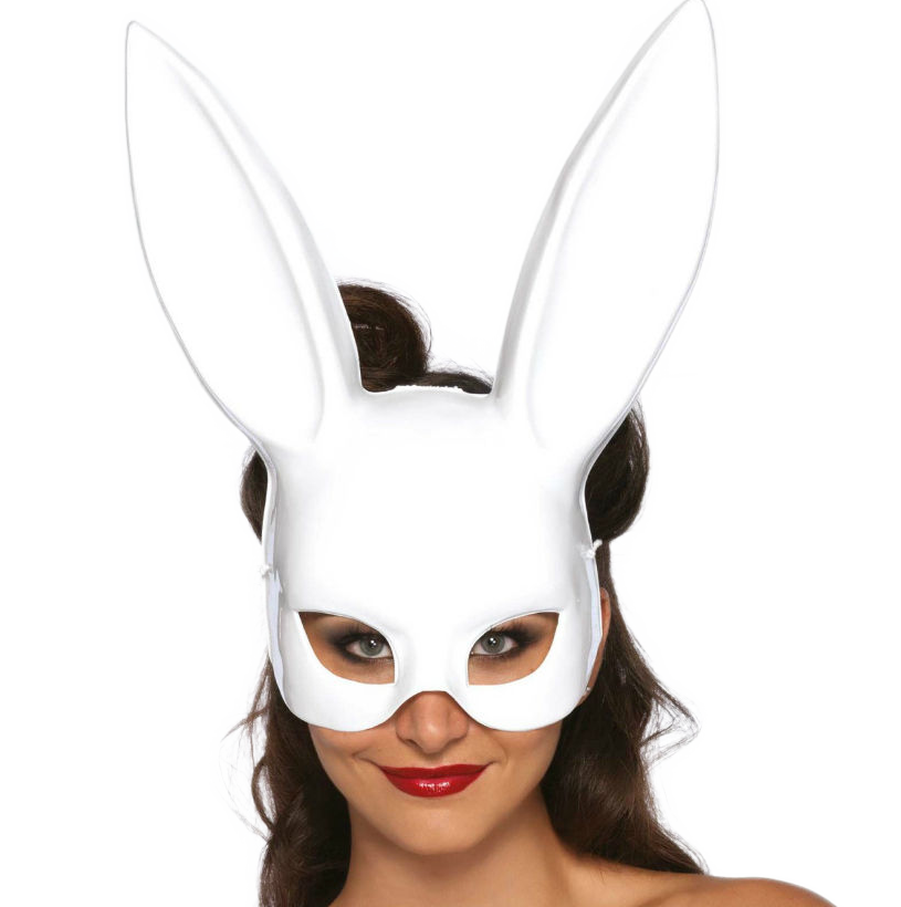 Leg Avenue Masquerade Rabbit Mask White - Antifaz de Conejo Blanco