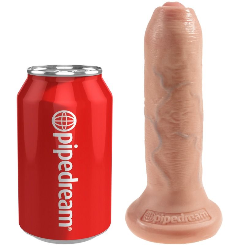 King Cock Realistic Dildo Uncut Flesh 15 cm