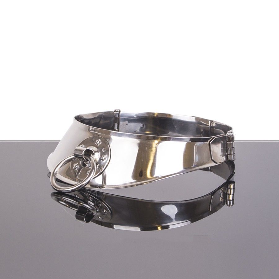 Collar de Retención Metal Hard con Anillo - Bondage