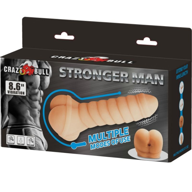 Crazy Bull Masturbador Multifuncional 21.8 cm - Sleeve y Stroker