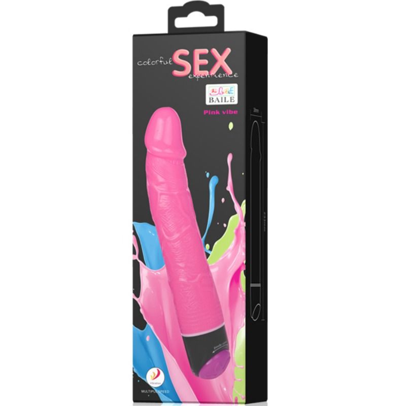 Vibrador Realista BAILE Colorful 23 cm Rosa