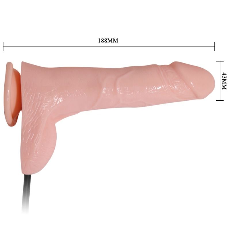 Dildo Realista Gonflable y Vibrador 18.8 cm con Télecomando
