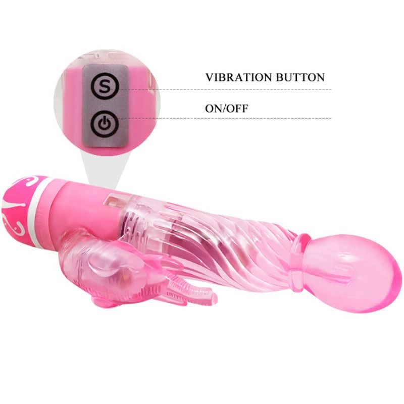 Baile Multispeed Vibrator con Estimulador Rosa