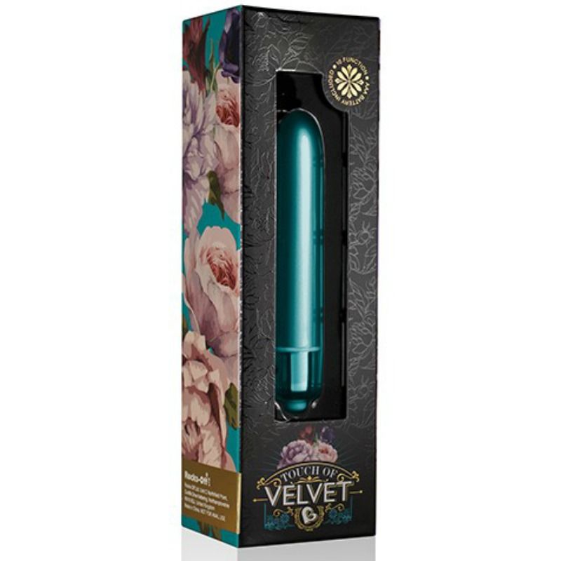 Rocks-Off Vibrating Bullet Touch of Velvet Peacock Petals
