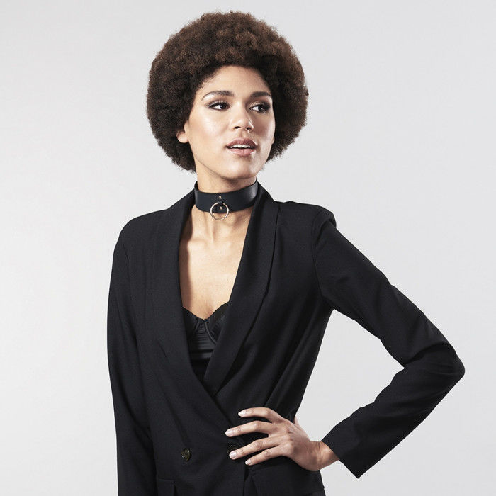Bijoux Indiscrets Maze - Collar Negro con Correa