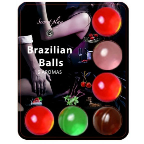 Secretplay Brazilian Balls Lubricant Hot - Pack 6 Unidades