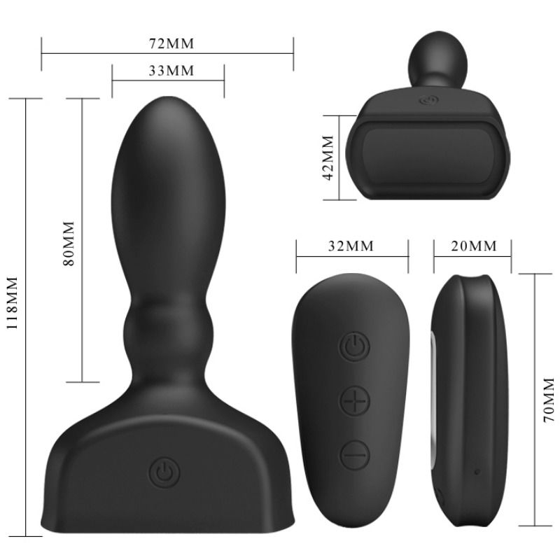 Pretty Love Marriel - Vibrador Prostático Inflable con Control Remoto