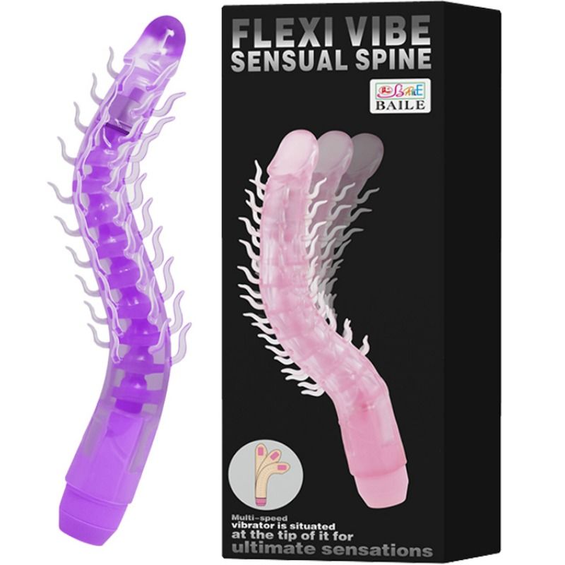Baile Flexi Vibe Sensual Spine - Vibrador Flexible 23.5 cm Lila
