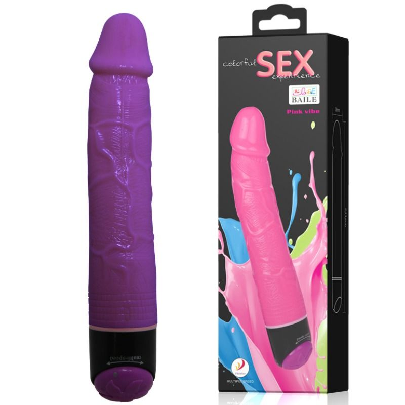 Vibrador Realista Colorful Sex Lilac 23 cm - BAILE