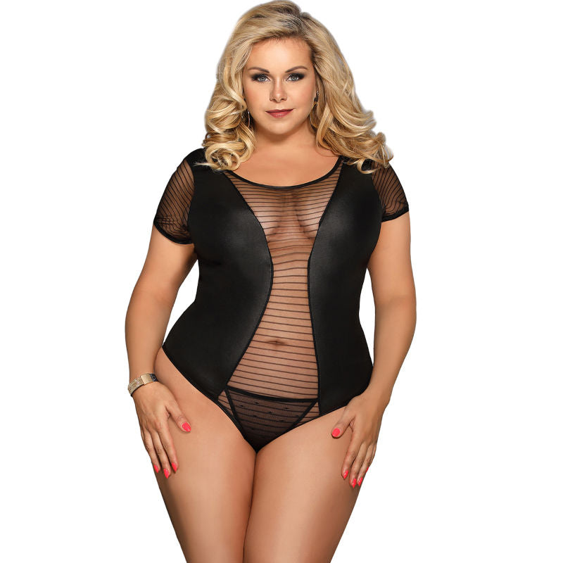 Subblime Queen Plus Teddy Fetish - Lencería Erótica Pechos Descubiertos