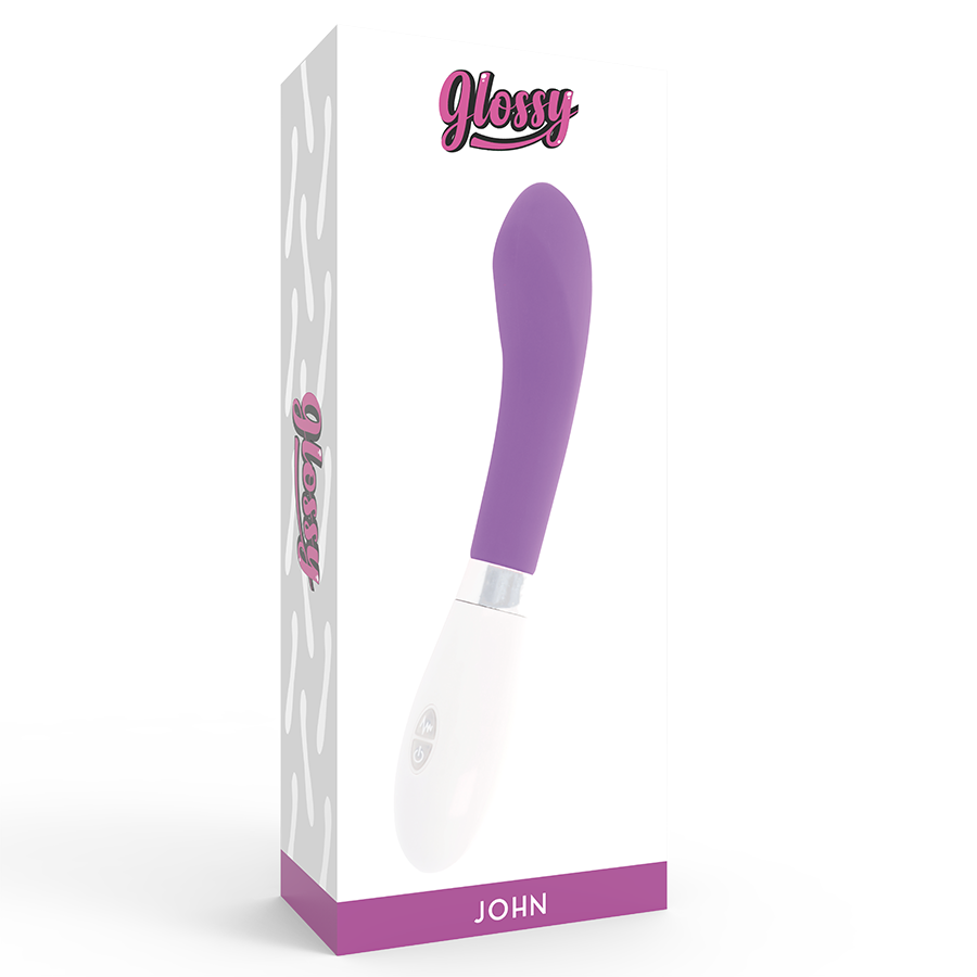 Glossy John Vibrator Purple - Vibrador de Diseño Moderno