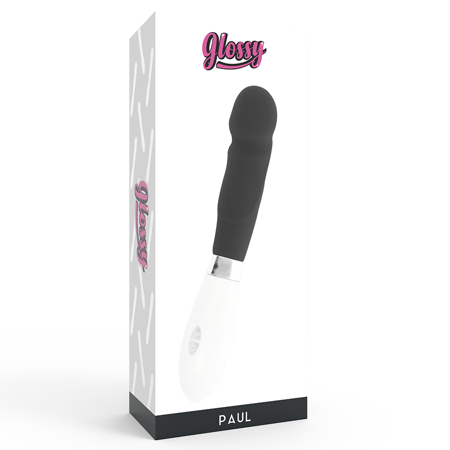 Glossy Paul Vibrator Black - Vibrador de Diseño Discreto