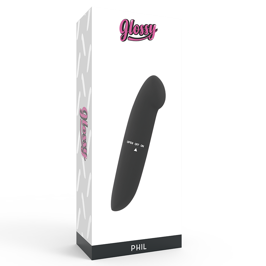 Glossy Phil Vibrador Negro