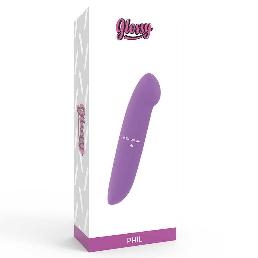 Glossy Phil Vibrator Purple - Vibrador de Diseño Moderno