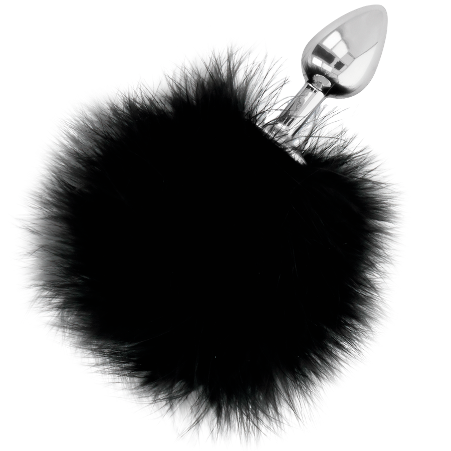 Darkness Extra Anal Buttplug with Tail - 7 cm Negro