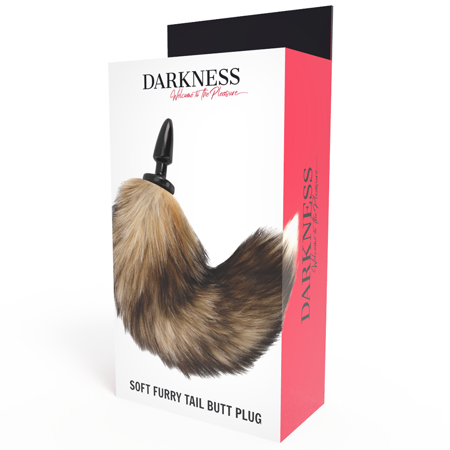 Darkness Natural Tail - Plug Anal de Silicona Negra 10 cm