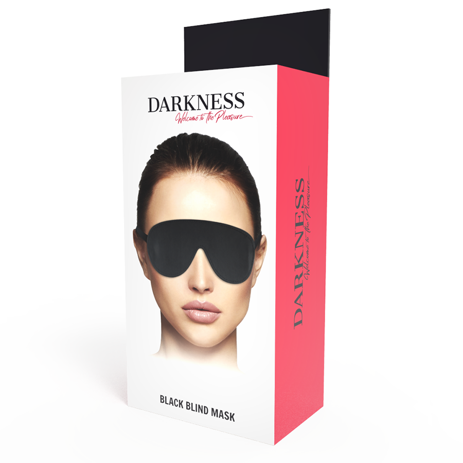 Darkness High Quality Black Mask - Máscara de PVC para Juegos Íntimos