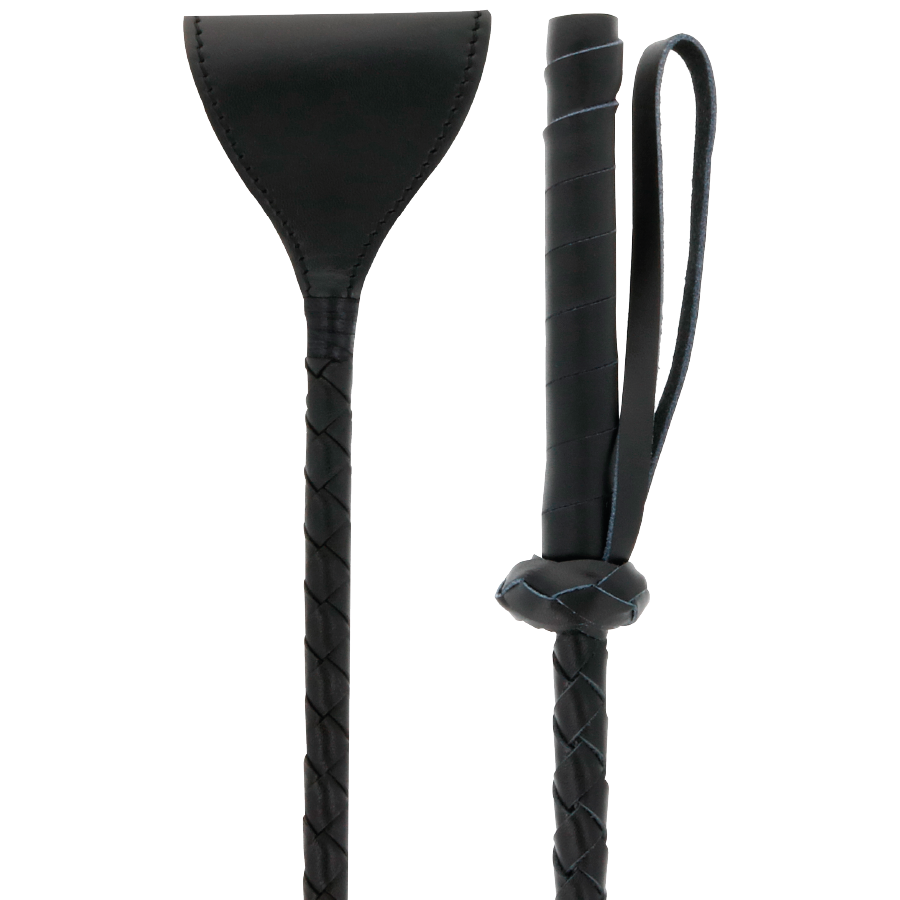 Darkness Black Whipper Whip - Fusta de Cuero para BDSM