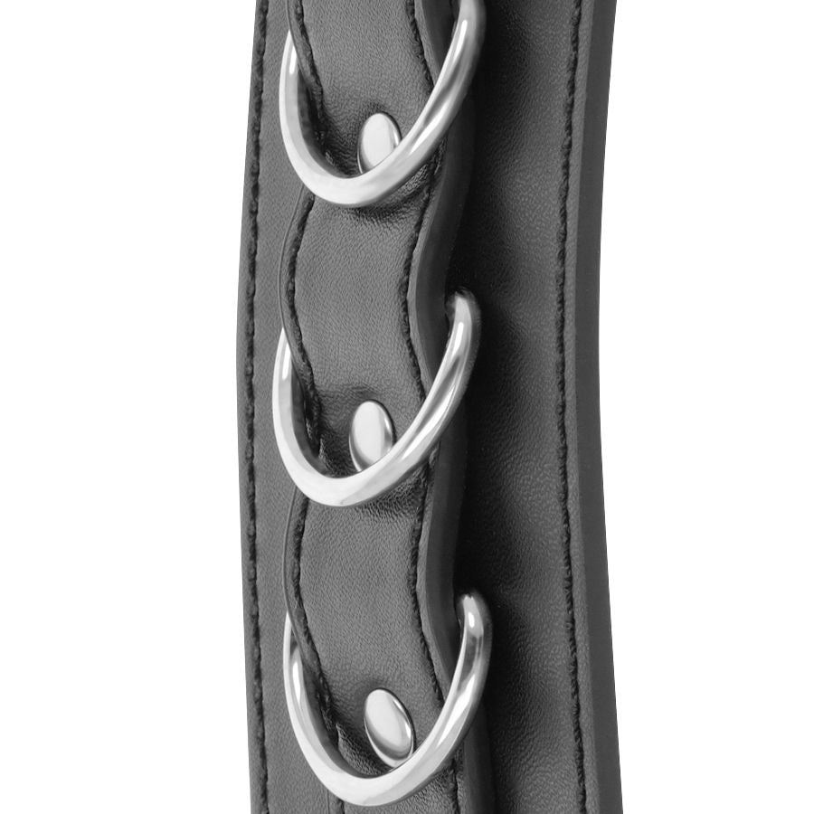 Darkness Black Adjustable Leather Ankle Handcuffs