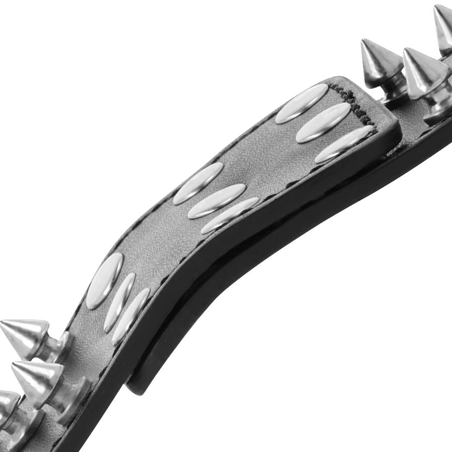 Darkness Skulls and Bones Black Spiked Handcuffs