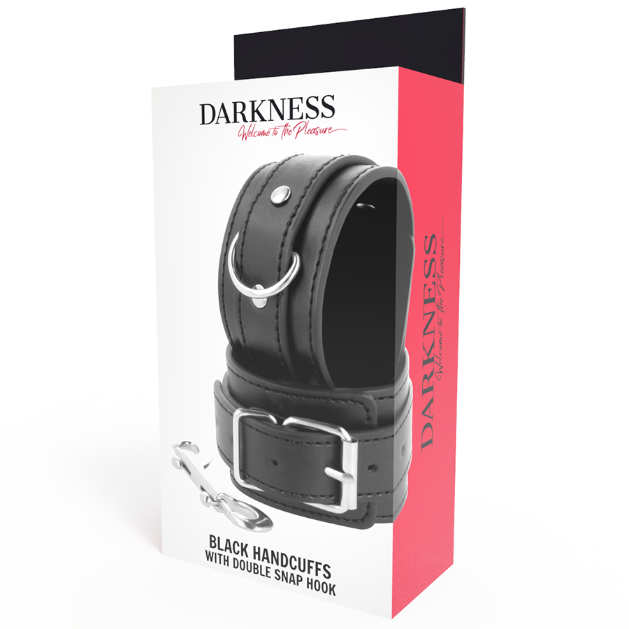 Darkness Black Adjustable Handcuffs with Double Reinforcement Tape