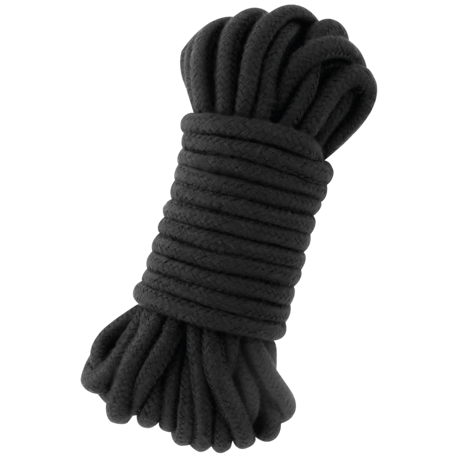 Darkness Japanese Rope 10 m - Cuerda de Bondage 100% Algodón Negro