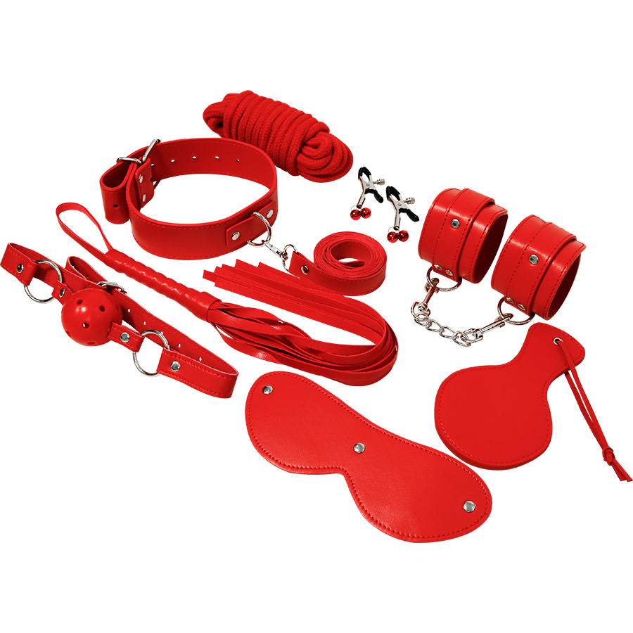 Experience BDSM Fetish Kit Red Series - Set Completo 8 Piezas