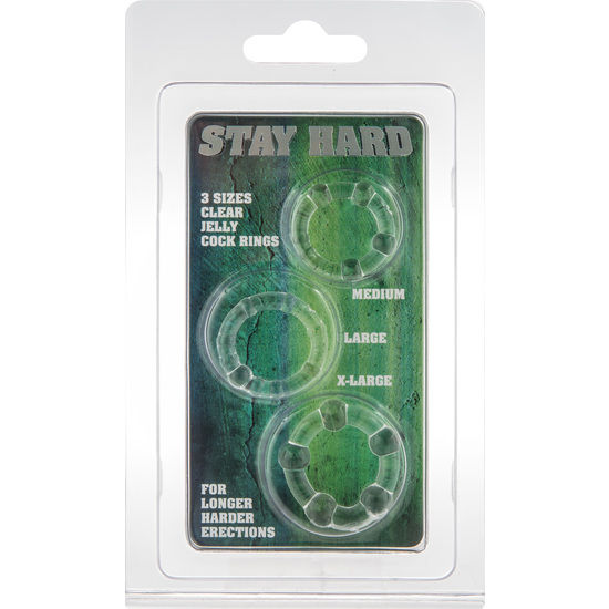 Set de Tres Anillos Penianos Transparentes Seven Creations