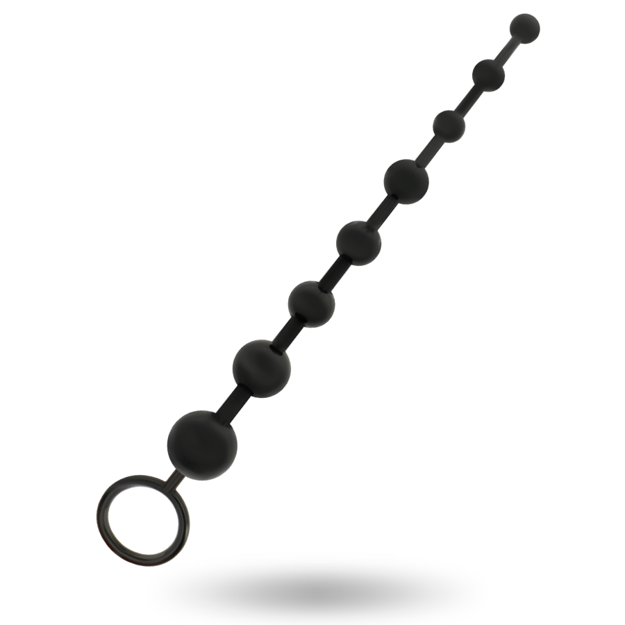 Anal Beads 29 cm Negro - Cadena de 8 Bolas Progresivas ADDICTED TOYS