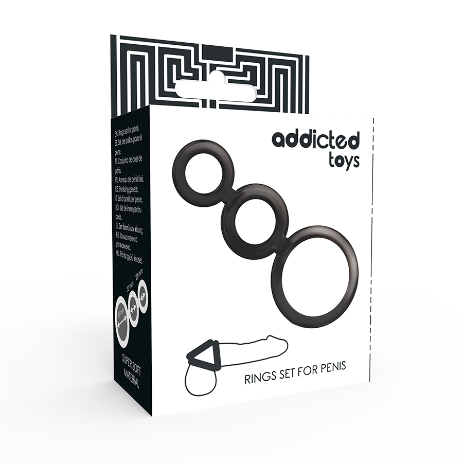 Anillo Peneano Set Smoked - ADDICTED TOYS