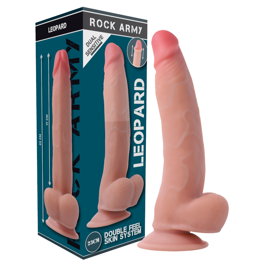Rock Army Dual Density Leopard Dildo Realista 23 cm