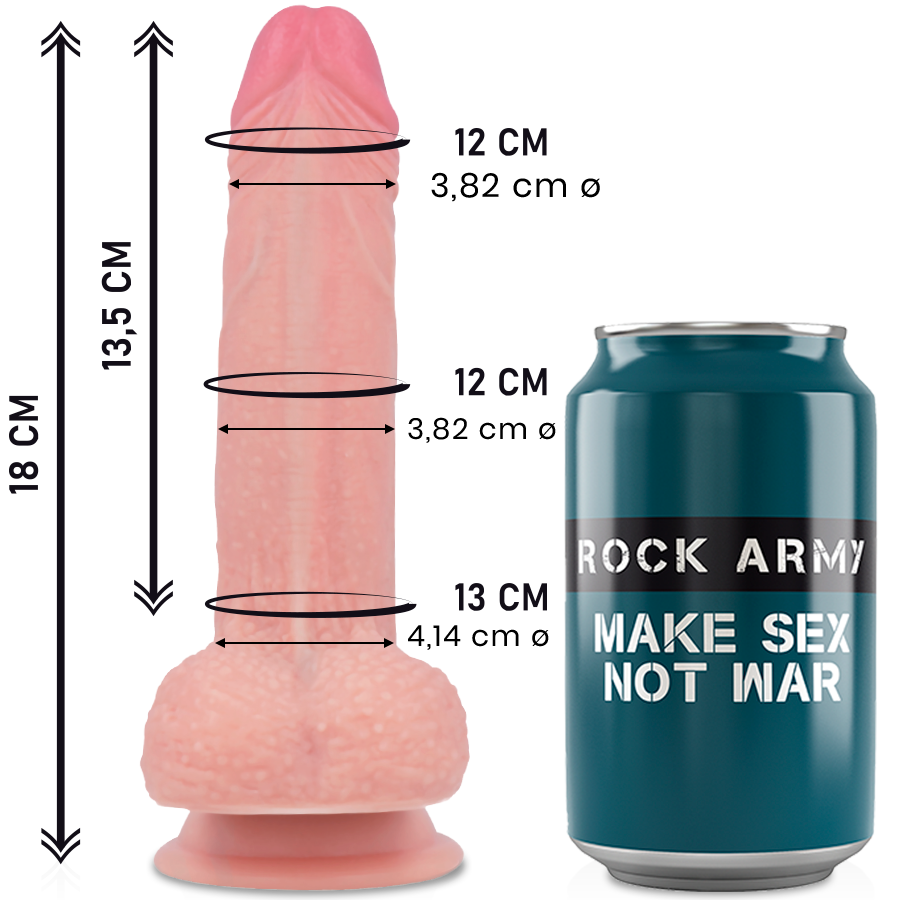 Dildo de Silicona Premium Liquid Silicone Mustang 18 cm
